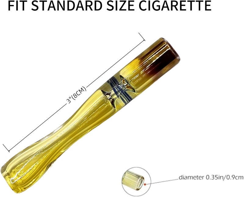 Spring.Rdus 2 PCS 3 Inch long Handmade Golden Borosilicate Glass Tube 11mm 0.4IN OD, 9mm 0.35 ID Glass Blowing Stem Steam Tube - Image 2